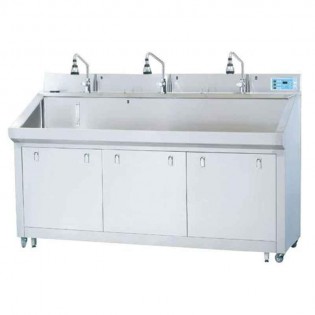 Silver Stainless Steel Scrub Sink Station Silver Stainless Steel Scrub Sink Station