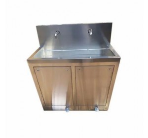 Stainless Steel Surgical Scrub Sink Station, Sensor, Foot Operated