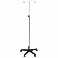 Wellton healthcare Stainless Steel Two Hook IV Stand