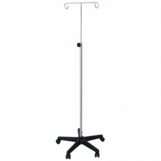 Wellton healthcare Stainless Steel Two Hook IV Stand Wellton healthcare Stainless Steel Two Hook IV Stand