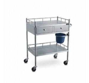 Wellton healthcare Stainless Steel Hospital Dressing Trolley