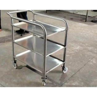 Wellton healthcare Stainless Steel Hospital Dressing Trolley