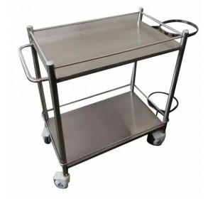 Wellton healthcare Silver Stainless Steel Surgical Dressing Trolley