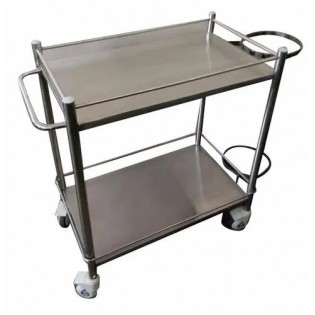 Wellton healthcare Silver Stainless Steel Surgical Dressing Trolley
