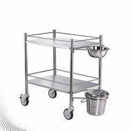 Wellton healthcare Silver Hospital Stainless Steel Dressing Trolley Wellton healthcare Silver Hospital Stainless Steel Dressing Trolley