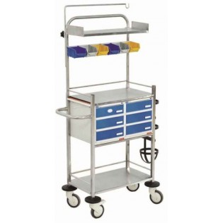 Wellton Healthcare Stainless Steel Crash Cart WH-127 Wellton Healthcare Stainless Steel Crash Cart WH-127