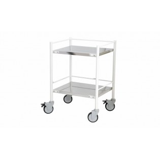 Wellton Healthcare Mild Steel Powder Coated 2 Shelves Instrument Trolley with Stainless Steel Top , WH-048 Wellton Healthcare Mild Steel Powder Coated 2 Shelves Instrument Trolley with Stainless Steel Top , WH-048