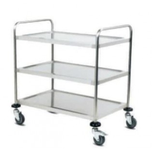 Wellton Healthcare Three SS Shelves MS Frame Instrument Trolley 24×18×32 Inch WH-575 Wellton Healthcare Three SS Shelves MS Frame Instrument Trolley 24×18×32 Inch WH-575