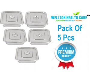 WELLTON HEALTHCARE INSTRUMENT SURGICAL TRAY , 5 PCS PACK WITH COVER (Premium Range)