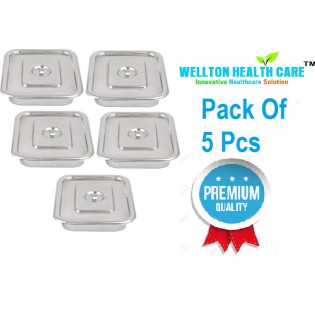 WELLTON HEALTHCARE INSTRUMENT SURGICAL TRAY , 5 PCS PACK WITH COVER (Premium Range)