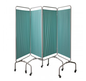 Wellton Healthcare 4 Fold Bed Side Screen Green Colour WH1182G