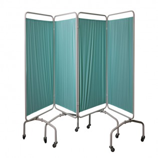 Wellton Healthcare 4 Fold Bed Side Screen Green Colour WH1182G