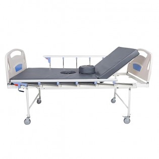 Wellton Healthcare Semi Fowler Medical Toilet Bowl  Bed with Mattress, Side Railing and Wheel WH1119 Wellton Healthcare Semi Fowler Medical Toilet Bowl  Bed with Mattress, Side Railing and Wheel WH1119