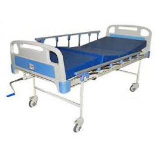 Wellton Healthcare Semi Fowler Hospital Bed with Mattress, Side Railing and Wheel WH-509 B