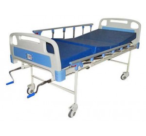 Wellton Healthcare Full Fowler Hospital Bed with Mattress and Side Railing WH-609 B