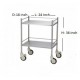 Wellton Healthcare 2 Shelves Type Instrument Trolley WH-046