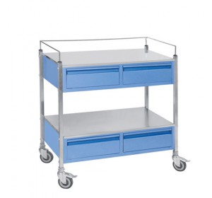 Wellton Healthcare Medicine Trolley With Four Drawers WH1162