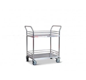 Wellton Healthcare Instrument Trolley 2 Shelves Deluxe WH 1355