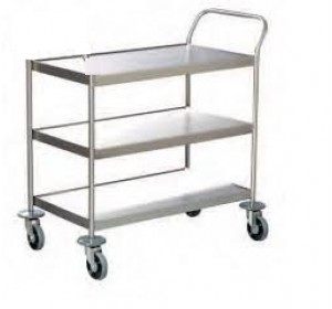 Wellton Healthcare Instrument Trolley 3 Shelves Push Handle WH 1361