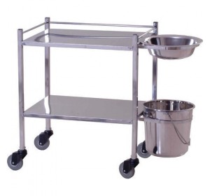 Wellton Healthcare Stainless Steel Dressing Trolley Deluxe WH 1361