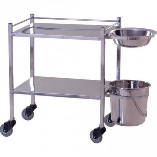 Wellton Healthcare Stainless Steel Dressing Trolley Deluxe WH 1361 Wellton Healthcare Stainless Steel Dressing Trolley Deluxe WH 1361
