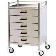 Wellton Healthcare Medicine Trolley with 5 Drawer WH 1371