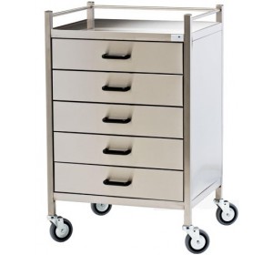 Wellton Healthcare Medicine Trolley with 5 Drawer WH 1371