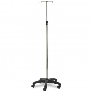 Wellton Healthcare IV Stand Double Hook PU Base WH 1404 Wellton Healthcare IV Stand Double Hook PU Base WH 1404
