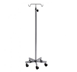 Wellton Healthcare IV Stand Double Hook Metal Base WH 1405