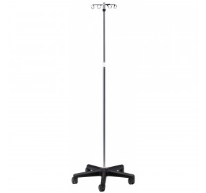 Wellton Healthcare IV Stand Four Foldable Hook PU Base WH 1406