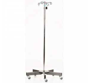 Wellton Healthcare IV Stand Four Foldable Hook Metal Base WH 1407