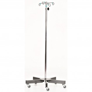Wellton Healthcare IV Stand Four Foldable Hook Metal Base WH 1407 Wellton Healthcare IV Stand Four Foldable Hook Metal Base WH 1407