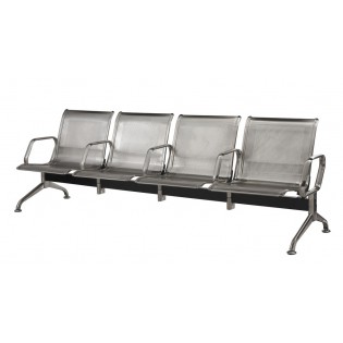 Wellton Healthcare Waiting area chair with Center Hundle-Stainless steel  Wellton Healthcare Waiting area chair with Center Hundle-Stainless steel
